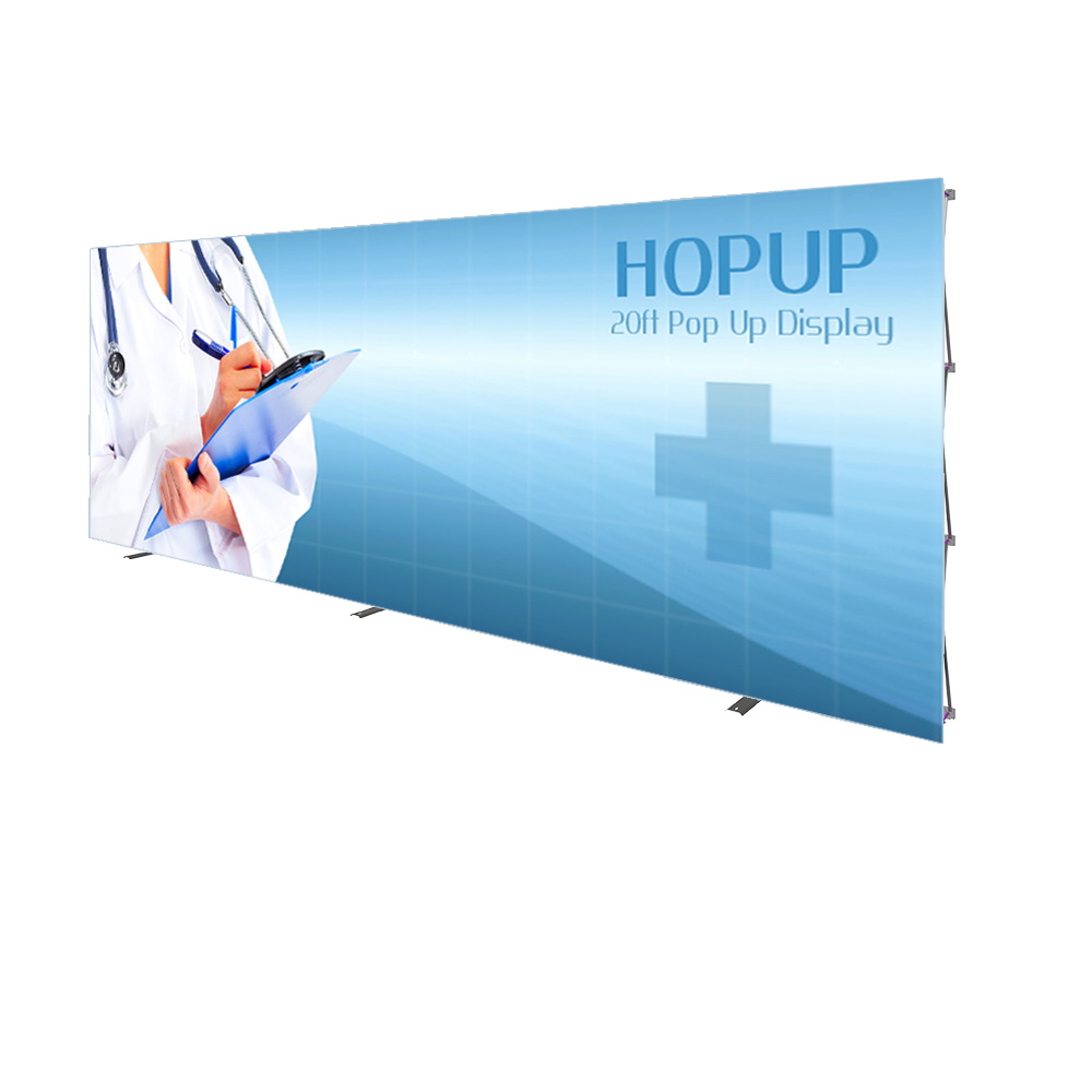 20ft Wide Tradeshow Backdrop Popup Display