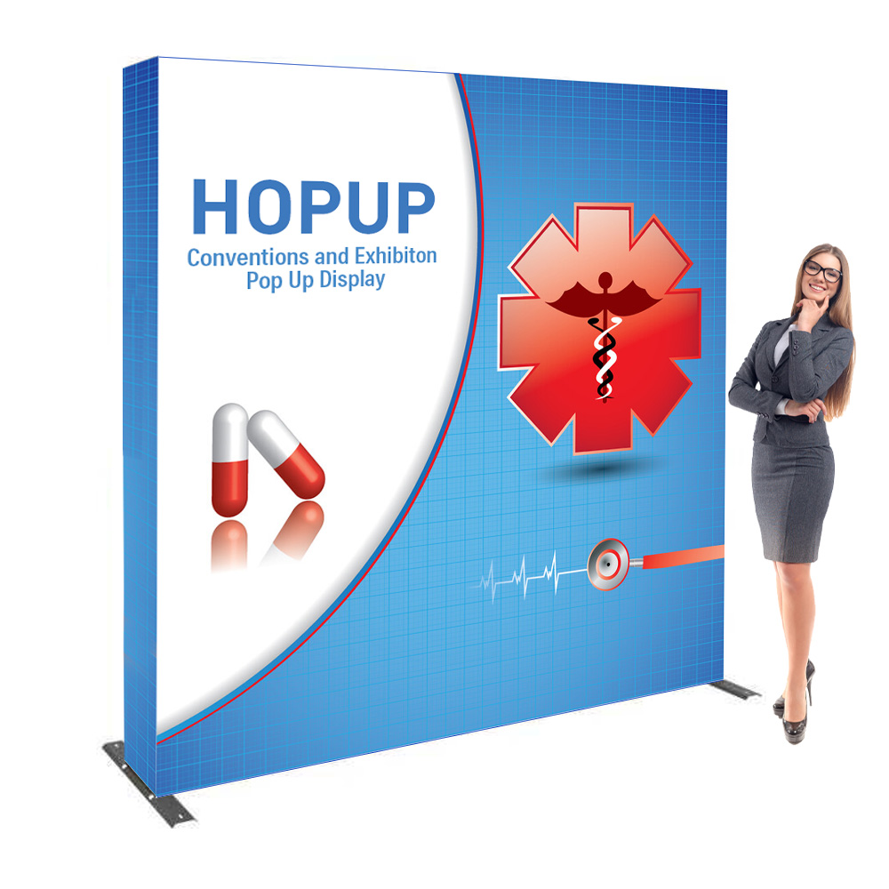 8ft x 8ft Fabric Popup Backdrop Hopup Display